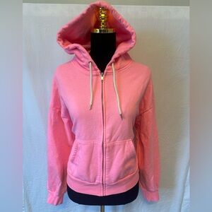 GAP Pink Zip Up Hoodie Sweatshirt Fleece M